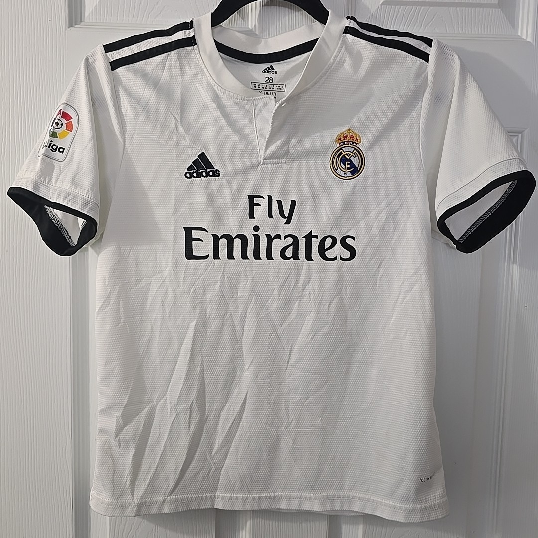 Adidas Real Madrid 2018 2019 Home Football Soccer Shirt Jersey #10 Modric Youth