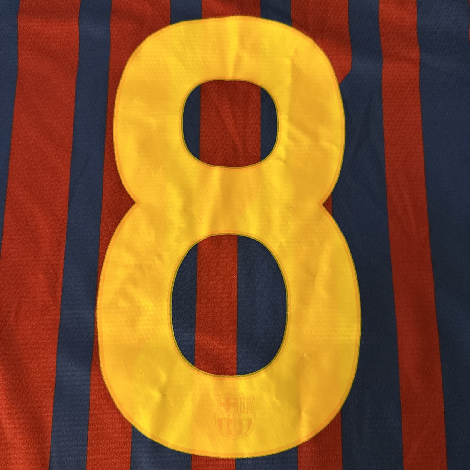 Nike FC Barcelona Iniesta Fifa World Champions 2011 Men’s Home Jersey Large