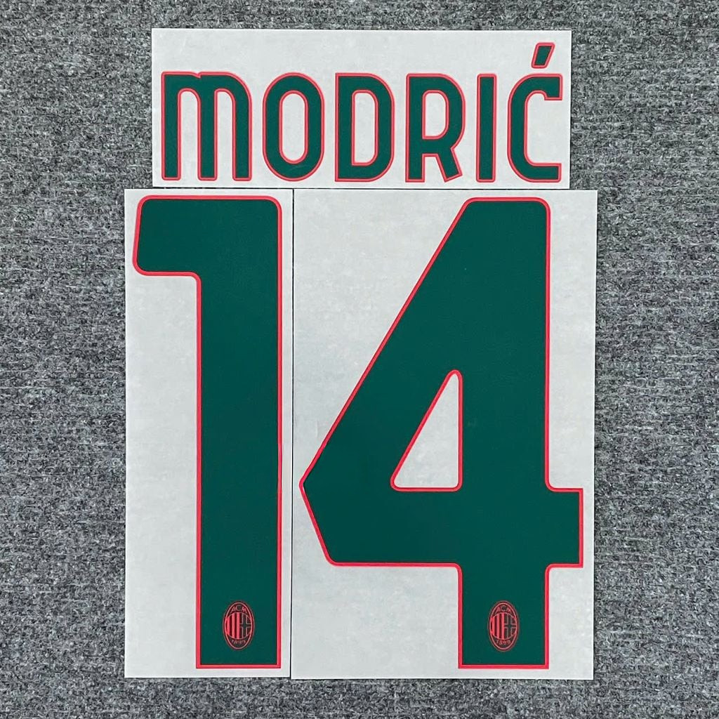 Luka Modric 14 AC Milan Away Player Size Nameset ID Print Football Jersey