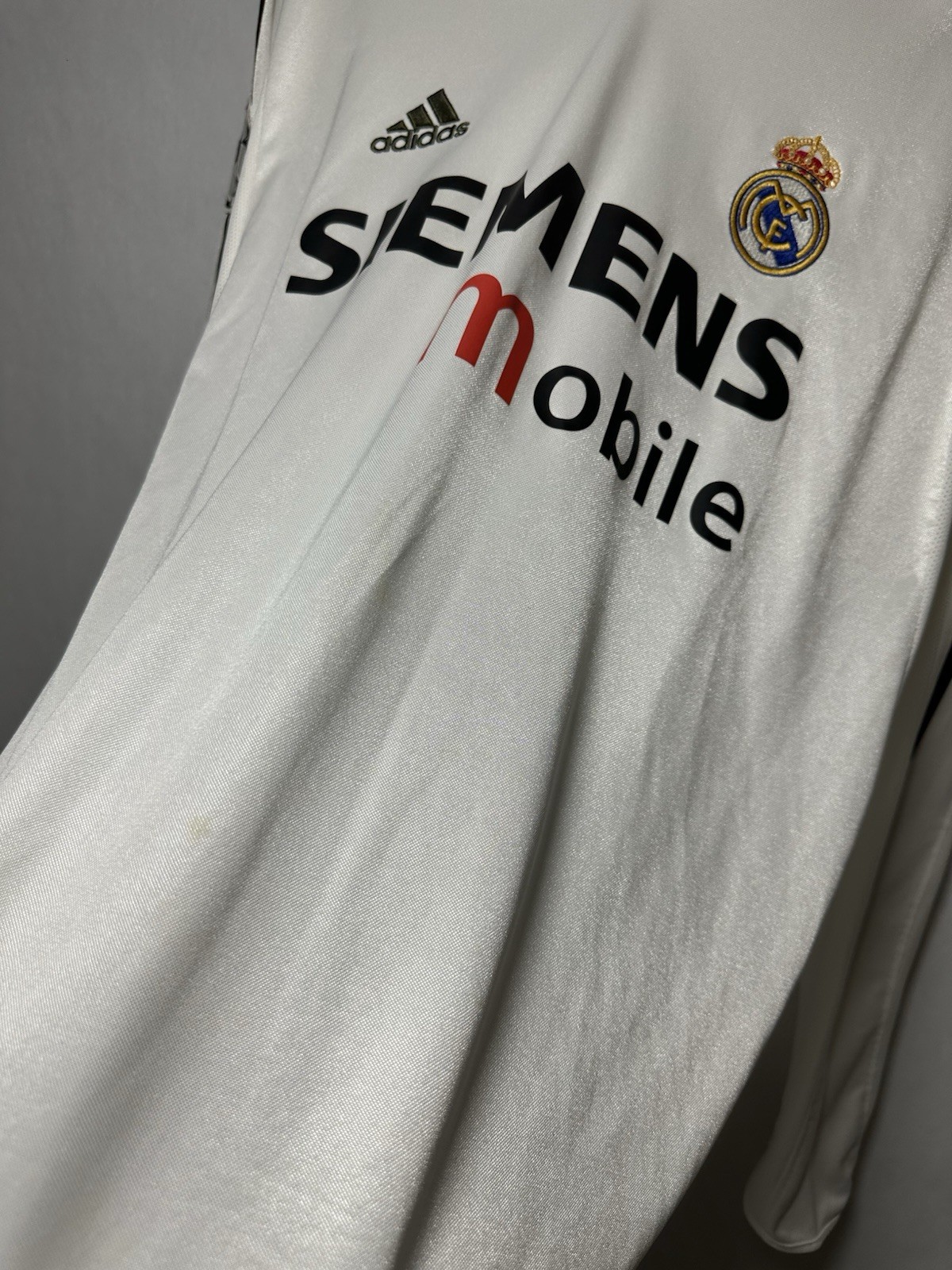Real Madrid Adidas David Beckham Long Sleeve 2004 2005 Jersey Kit UCL Size XL