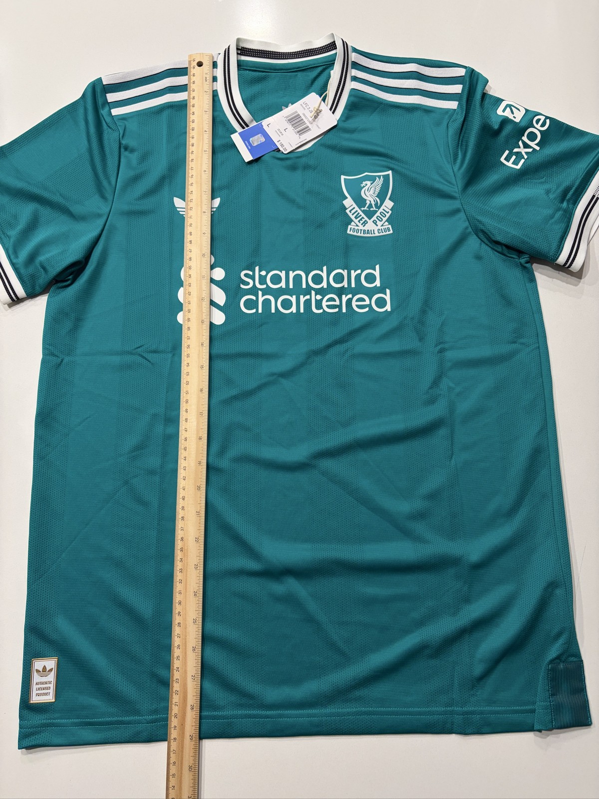 Adidas Liverpool Football Club Soccer Jersey Men’s L Teal Heat.RDY JV6427