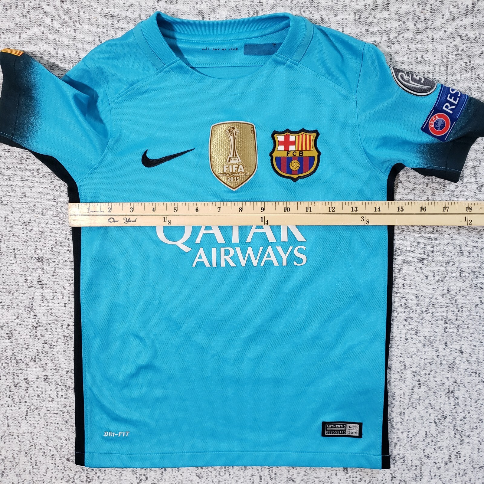 Nike Lionel Messi Jersey Kids S 2015 Barcelona Third Soccer Argentina World Cup