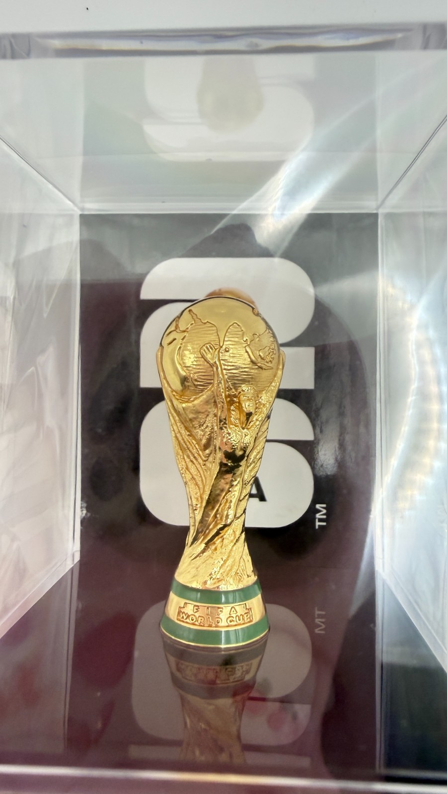 Official FIFA World Cup 2026 3-Inch Trophy Replica Zinc Alloy Acrylic Case NEW