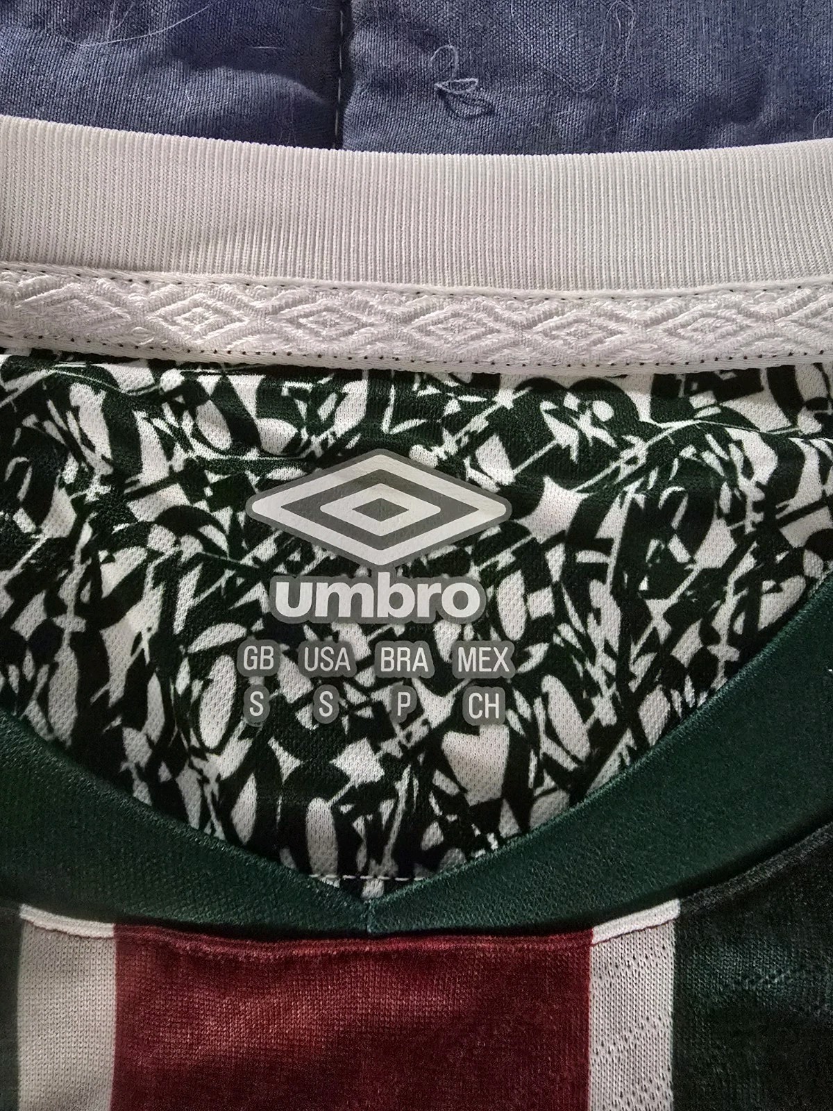 Fluminense FC Umbro Blank Jersey 2024 Maroon Green Futbol Soccer Mens Size Small