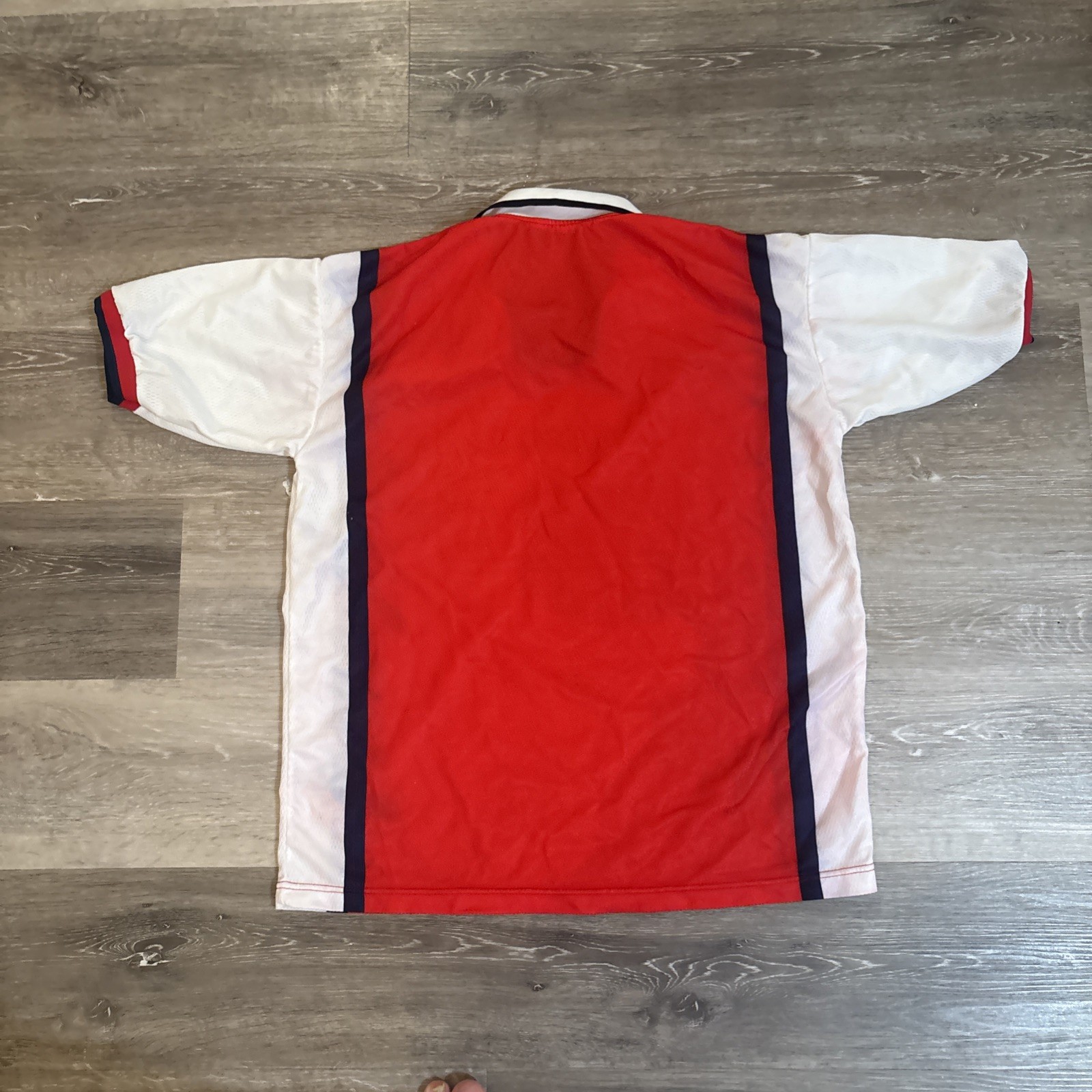Arsenal Dreamcast 2000-2002 Home Retro Style Soccer Jersey Red White Size Futbol