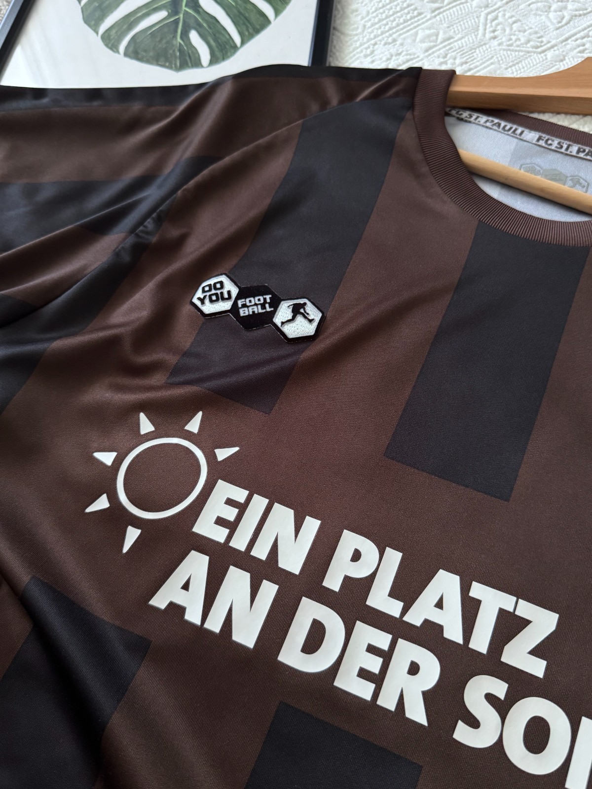 FC St. Pauli Away 2011-12 Striped Brown/Black Soccer Football Jersey Shirt XXL