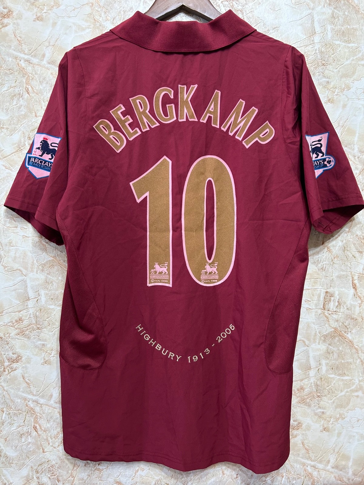 Arsenal #10 Dennis Bergkamp 2005/2006 FAN! Football Shirt Soccer Jersey Size L