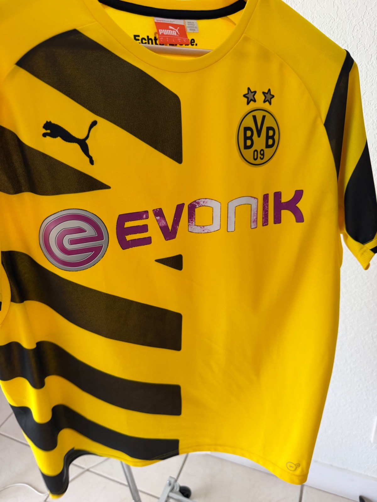 Borussia Dortmund 2014/15 Home Jersey Puma BVB Soccer Shirt Men’s L