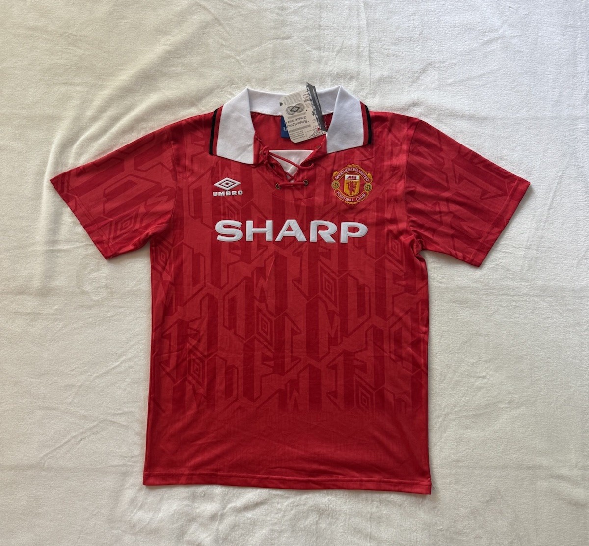 Vintage 1994-96 Manchester United New Men’s Home Jersey #7 Cantona Red Umbro XL
