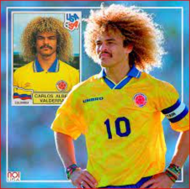 COLOMBIA Away World Cup 1994 – Retro – Soccer – VELDERRAMA – 2XL (Run Small)