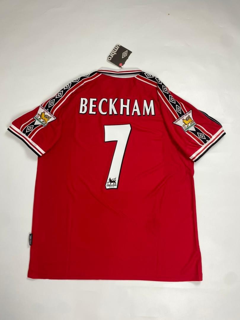 Manchester United 1998 1999 Beckham #7 Jersey Retro Shirt