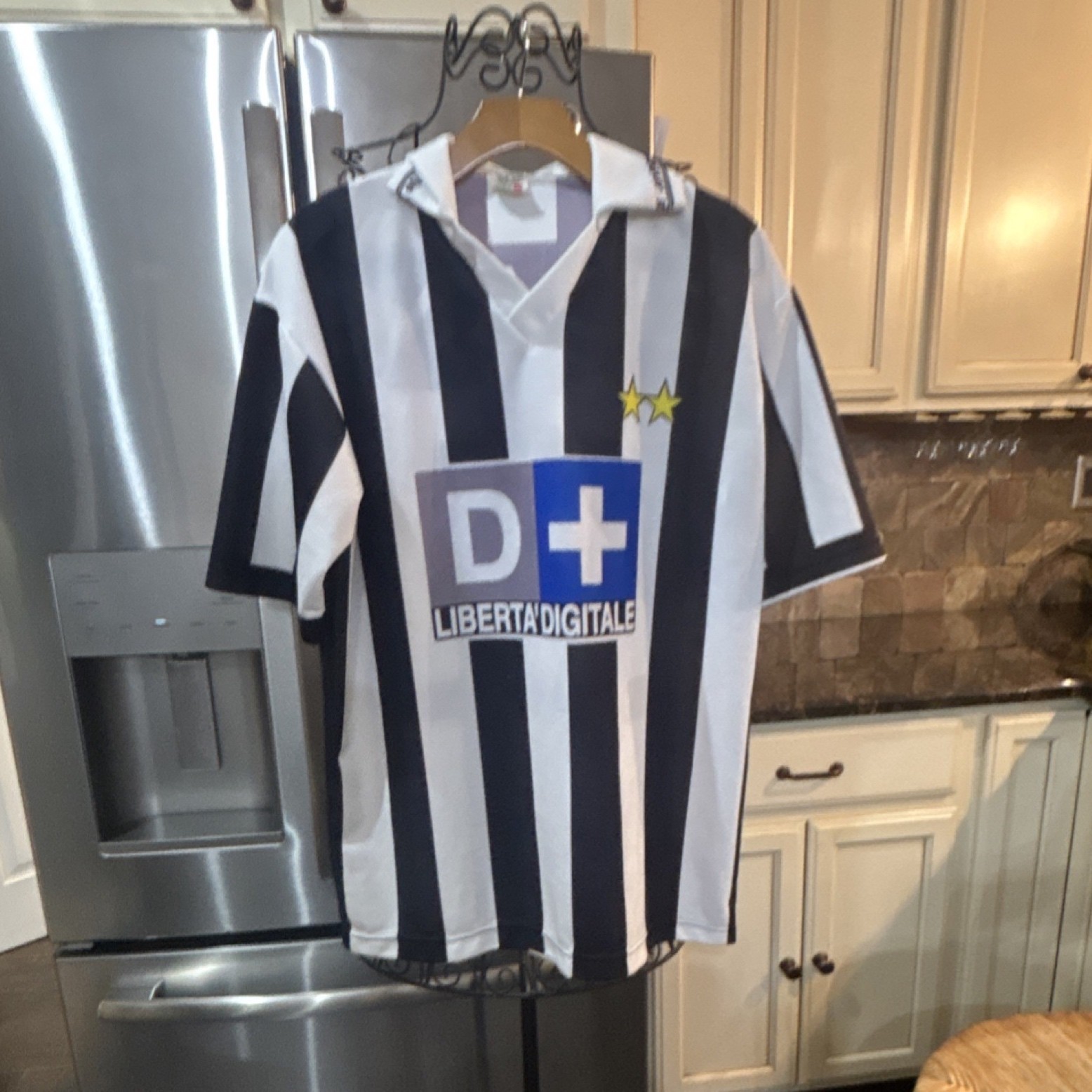 Juventus Zinedine Zidane #21 Jersey XL Black White LIBERTA DIGITALE