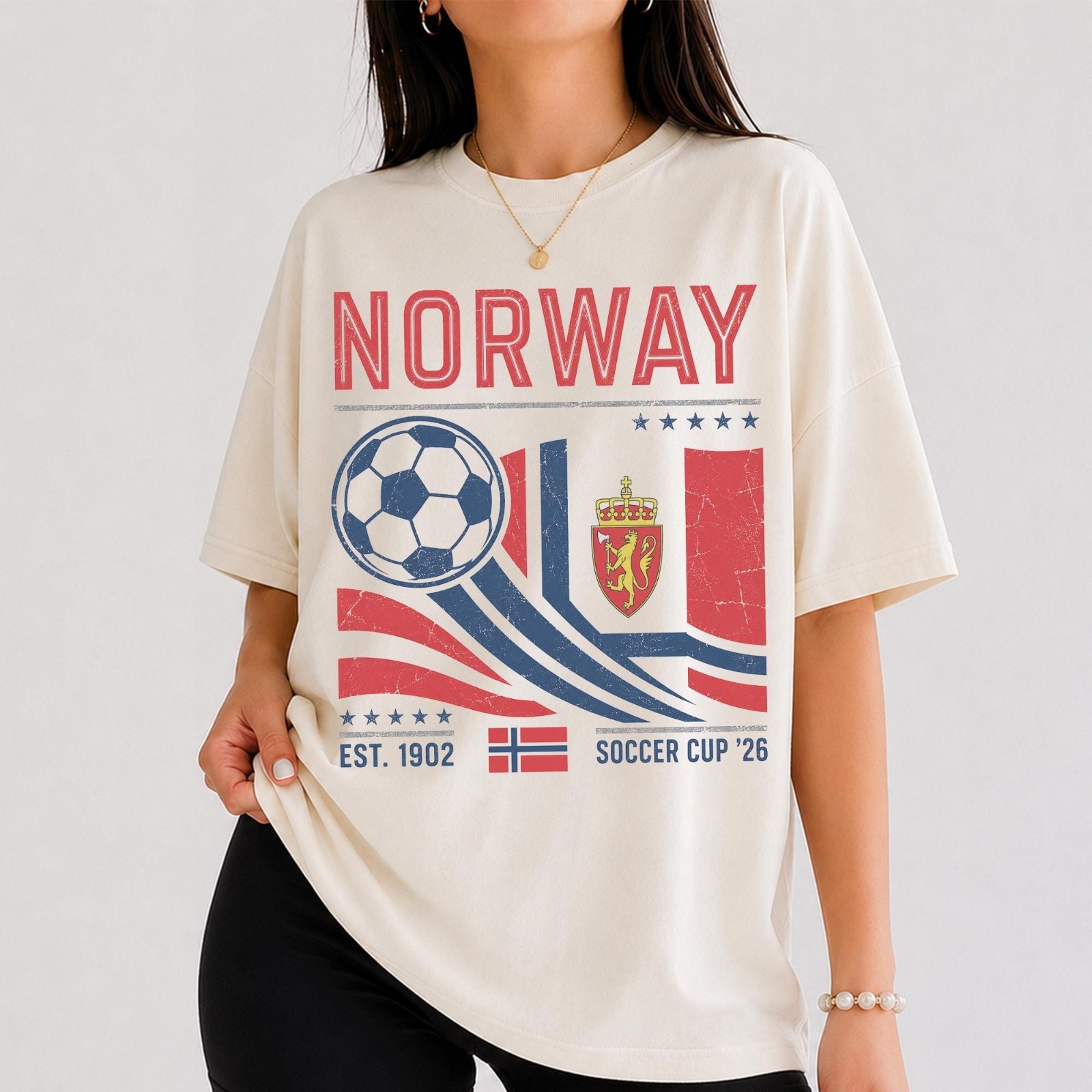 Vintage Norway Soccer Shirt Norway National Team WC Fan Shirt Soccer Fan Gift