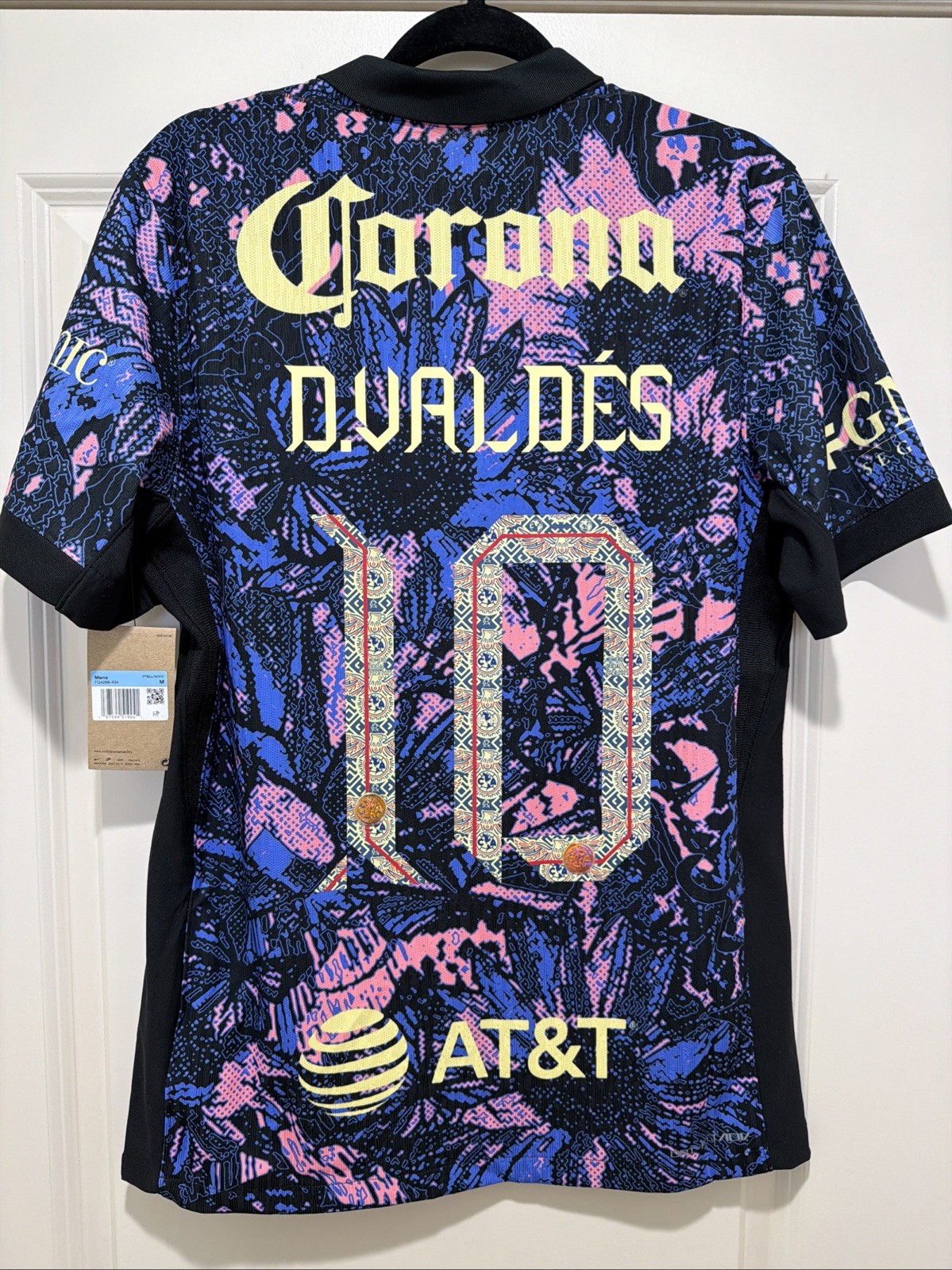 Diego Valdes #10 Mens MEDIUM Nike Club America Authentic Hispanidad Jersey