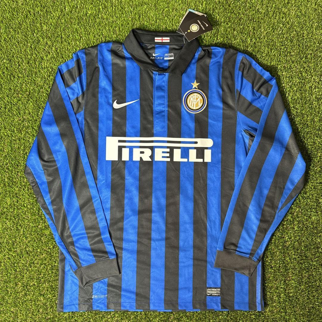 Inter Milan 2011 2012 Roberto Carlos Home Long Sleeve Jersey Shirt Size L New