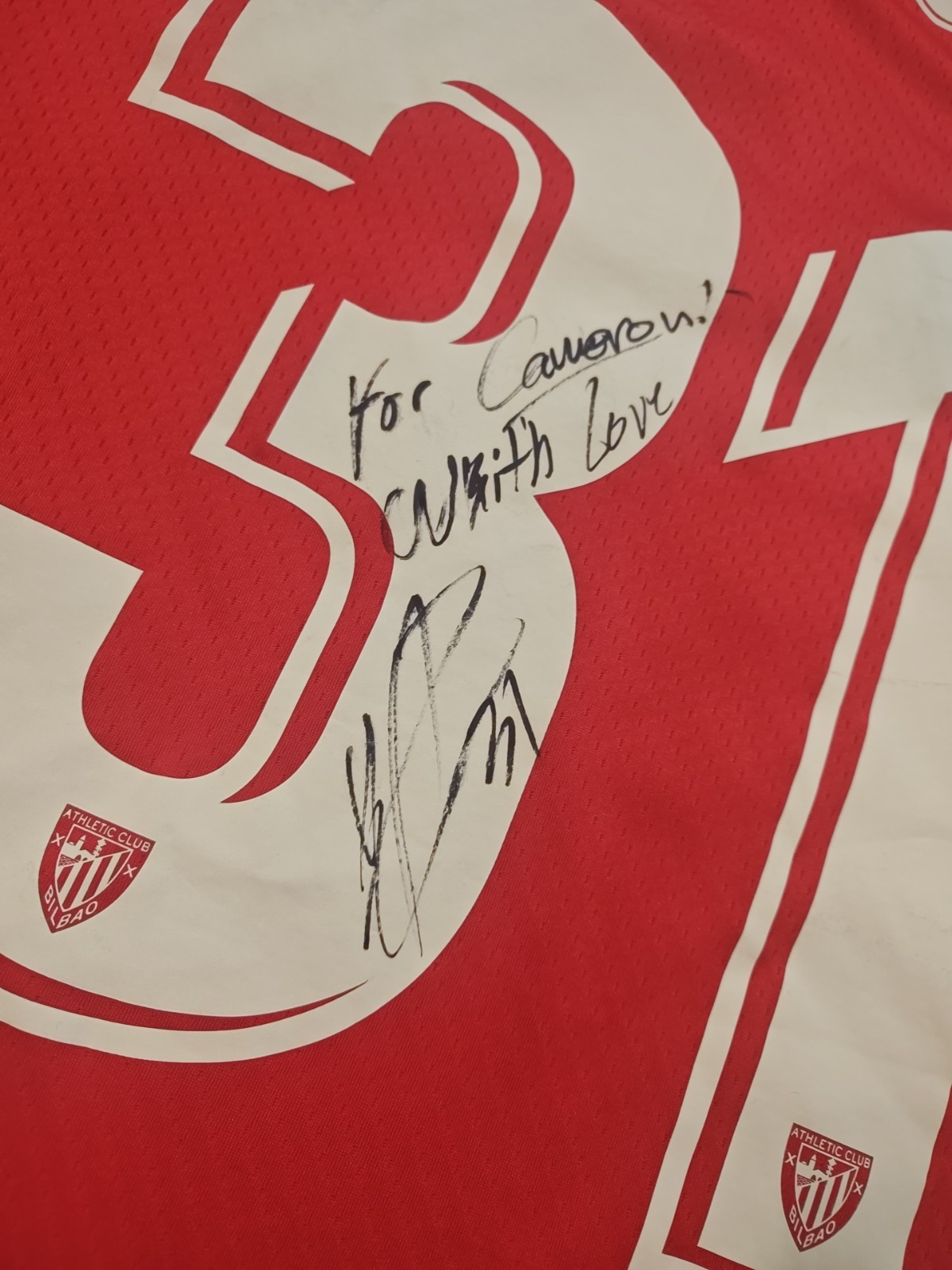 Athletic Club Bilbao 2022/2023 Home Mens Jersey New Balance Aitor Paredes Signed