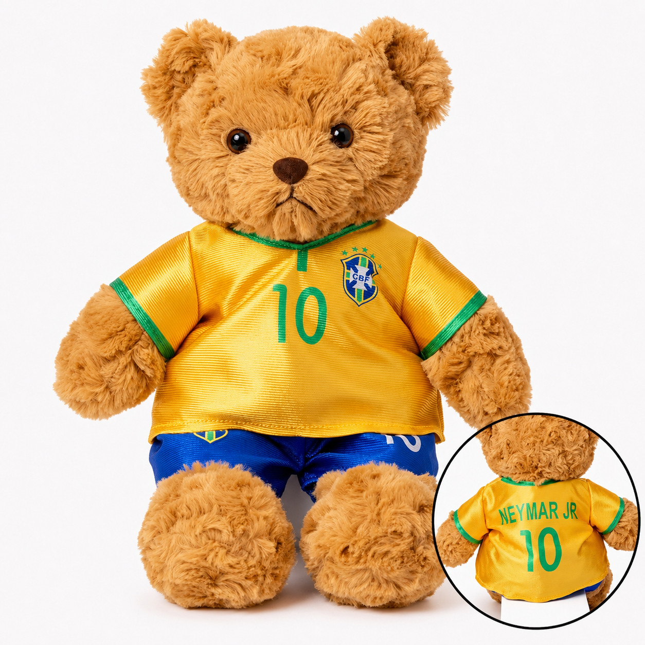 Neymar Jr Brazil #10 Teddy Bear Plush 35CM Soccer Football Fan Collectible Gift
