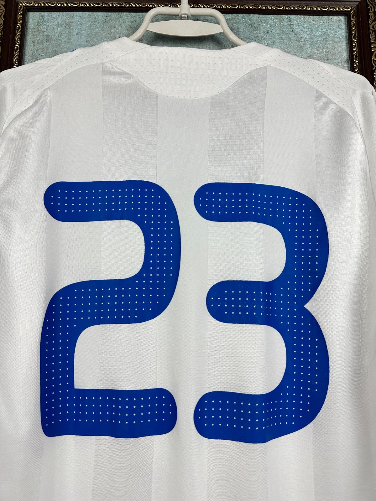 Greece Away football shirt 2007 Player Issue Long Sleeve Jersey #23 Mens Size M