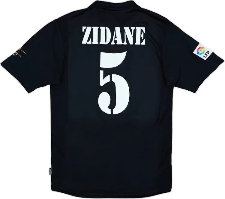 Adidas Real Madrid Zidane #5 Centenary 2001-2002 Away SS Jersey Medium Vintage