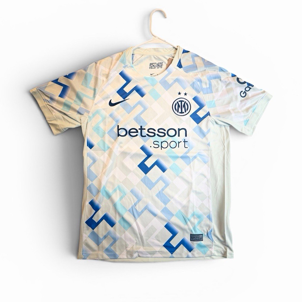 Inter Milan Lautaro #10 Soccer Jersey Shirt White/Blue Size L