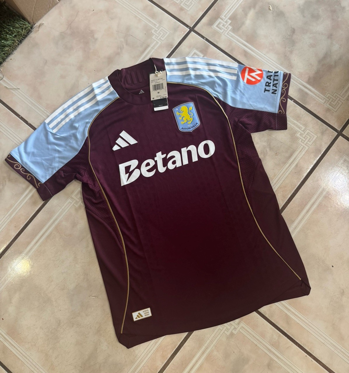 Adidas Aston Villa 2025/26 AUTHENTIC Home Stadium Jersey Men’s Med BNWT $150