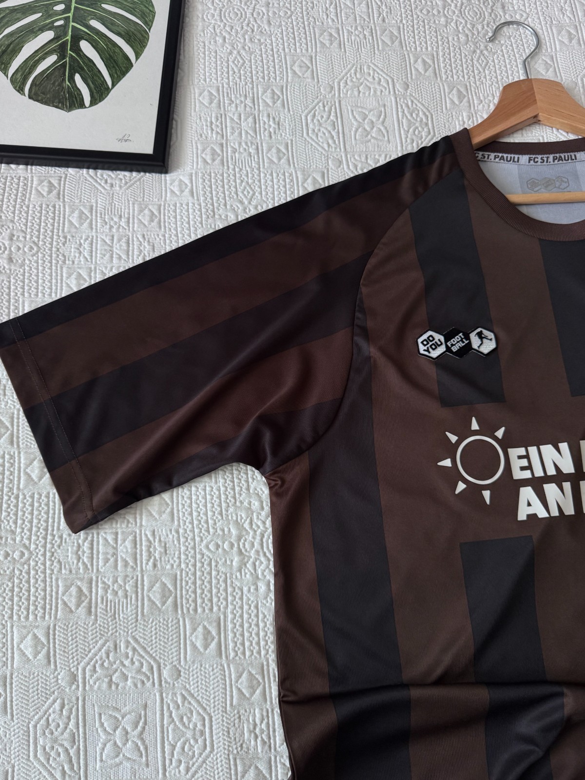 FC St. Pauli Away 2011-12 Striped Brown/Black Soccer Football Jersey Shirt XXL