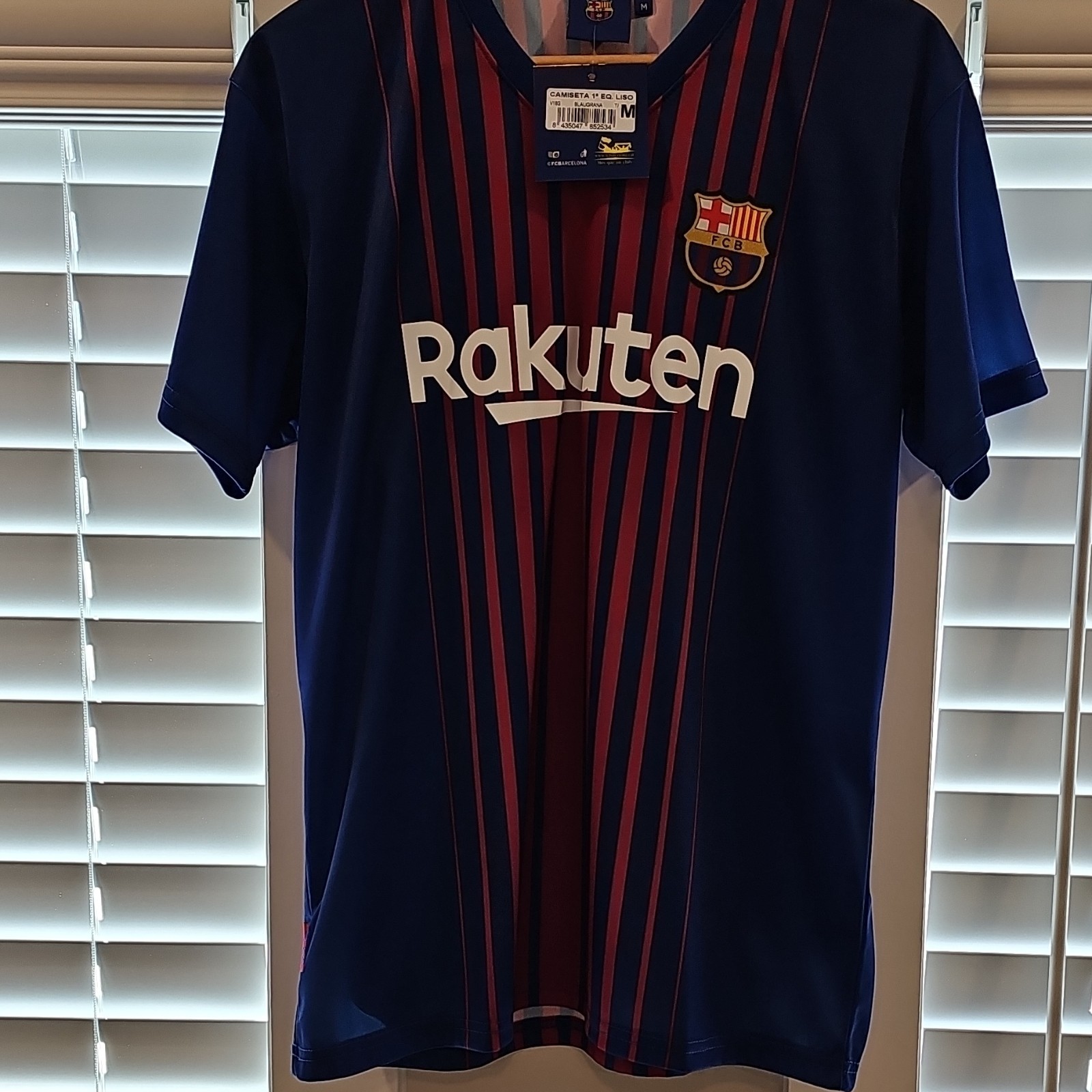 FC Barcelona Blaugrana Soccer Jersey Shirt Size M Blue/Red Rakuten Beko UNICEF