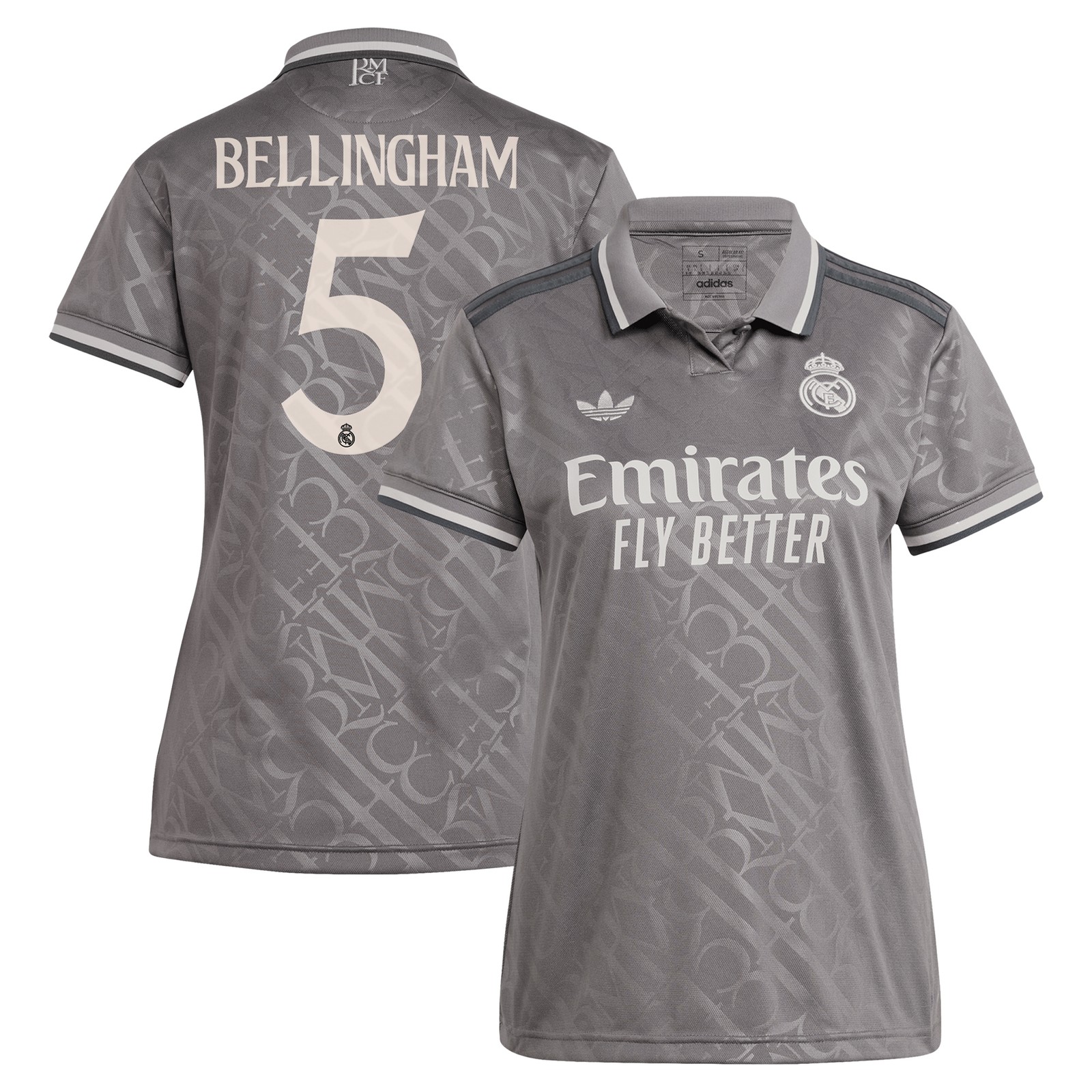 Women’s adidas Originals Jude Bellingham Charcoal Real Madrid 2024/25 Third