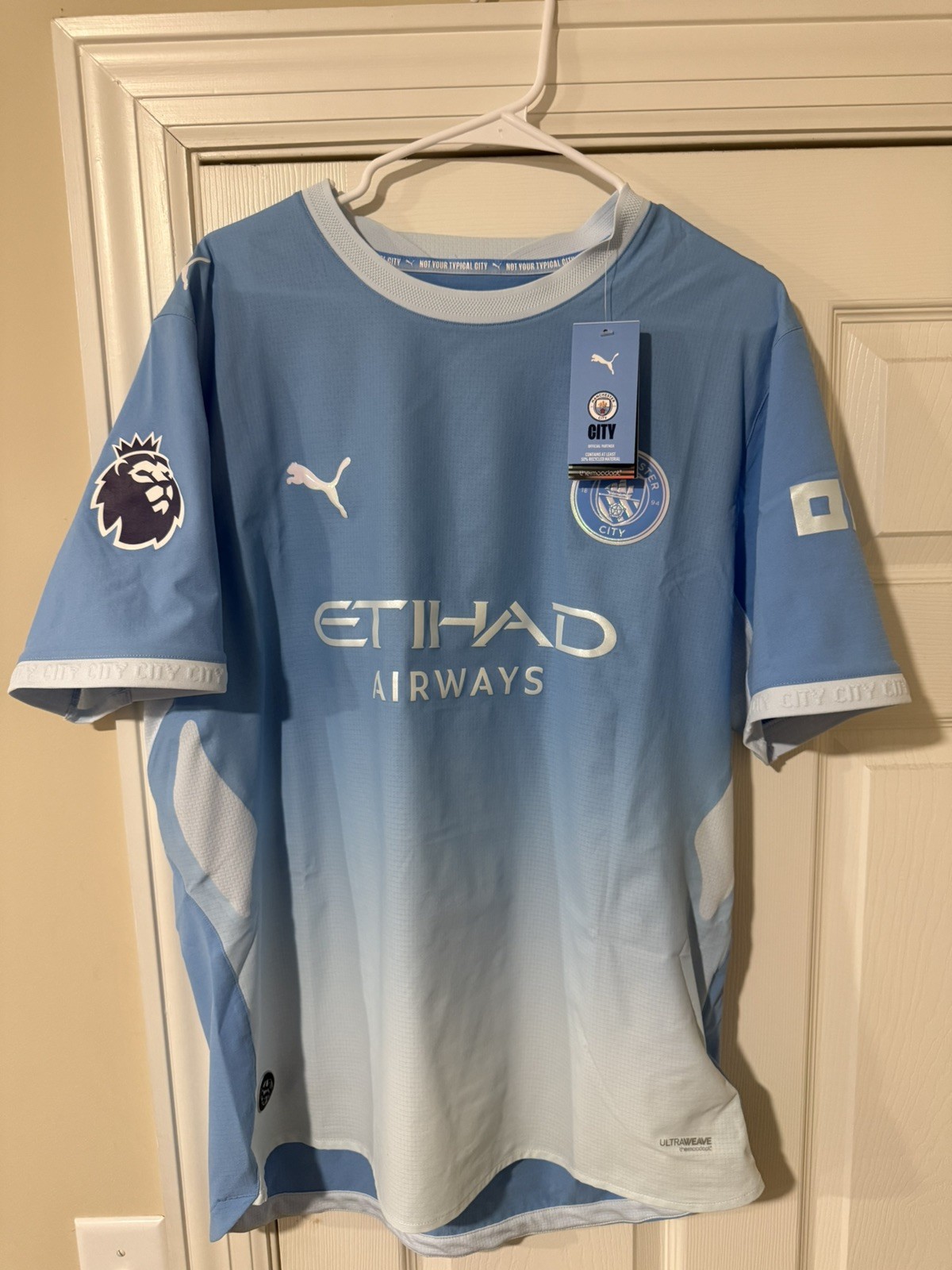 NWT 26/27 Erling Haaland Manchester City Home Blue AUTHENTIC Jersey 3XL $185 New