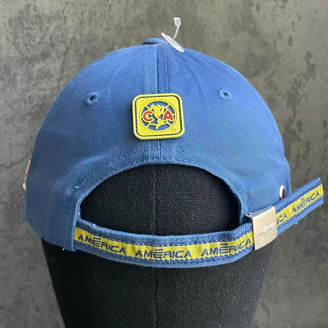 Club America Hat Blue Yellow Rhinox Stripe Cap OSFA Soccer Ochoa FMF NWOT