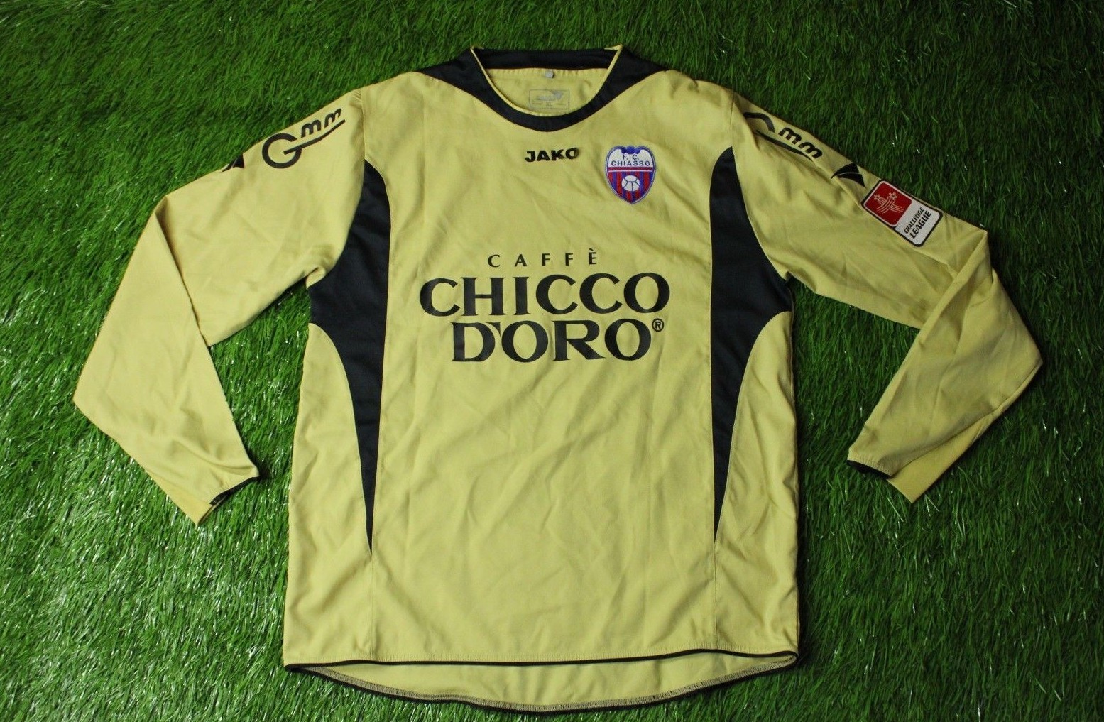CHIASSO SWISS 2006/2007 MATCH WORN YES FOOTBALL SHIRT JERSEY THIRD JAKO ORIGINAL