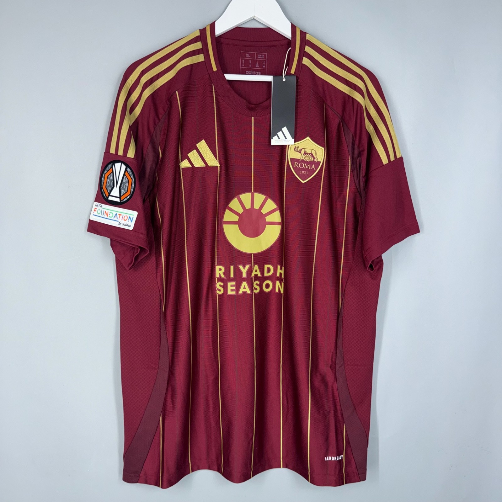 BNWT AS ROMA 2024 2025 HOME FOOTBALL SHIRT ITALIA JERSEY M ADIDAS #21 DYBALA