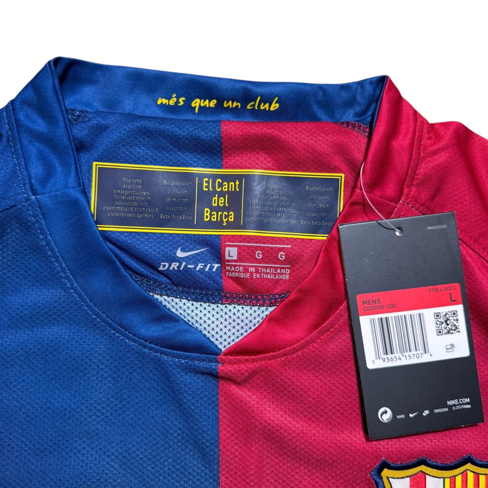 Nike FC Barcelona 2009 Champions League Final Messi #10 Jersey Size Large