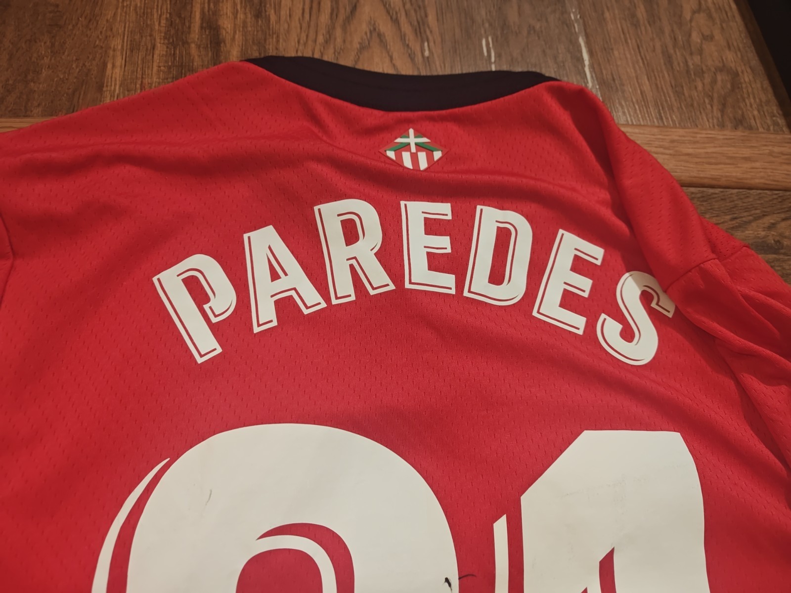 Athletic Club Bilbao 2022/2023 Home Mens Jersey New Balance Aitor Paredes Signed