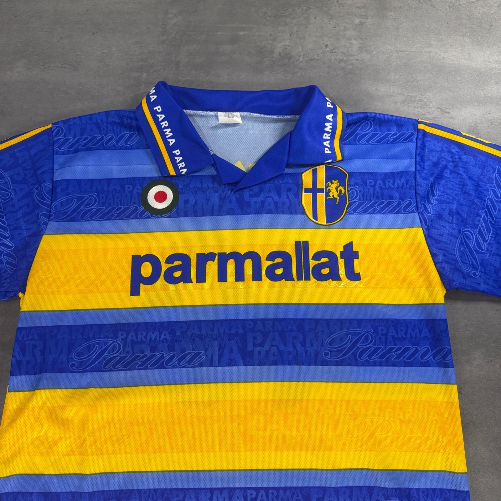 Parma AC Jersey Mens XL Blue Yellow Nakata 10 Soccer Shirt Vintage Blokecore