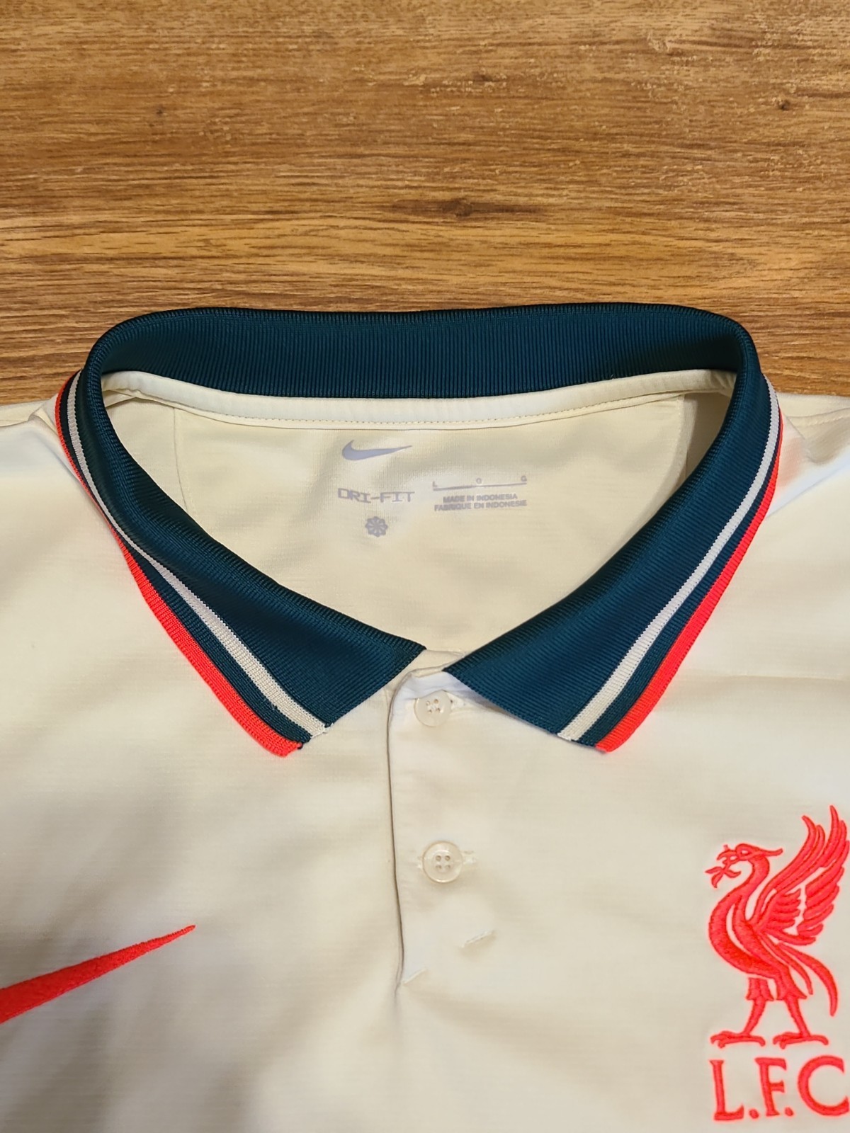 Nike Liverpool FC 2021-22 Away THIAGO #6 Football Soccer Jersey Large Cream READ