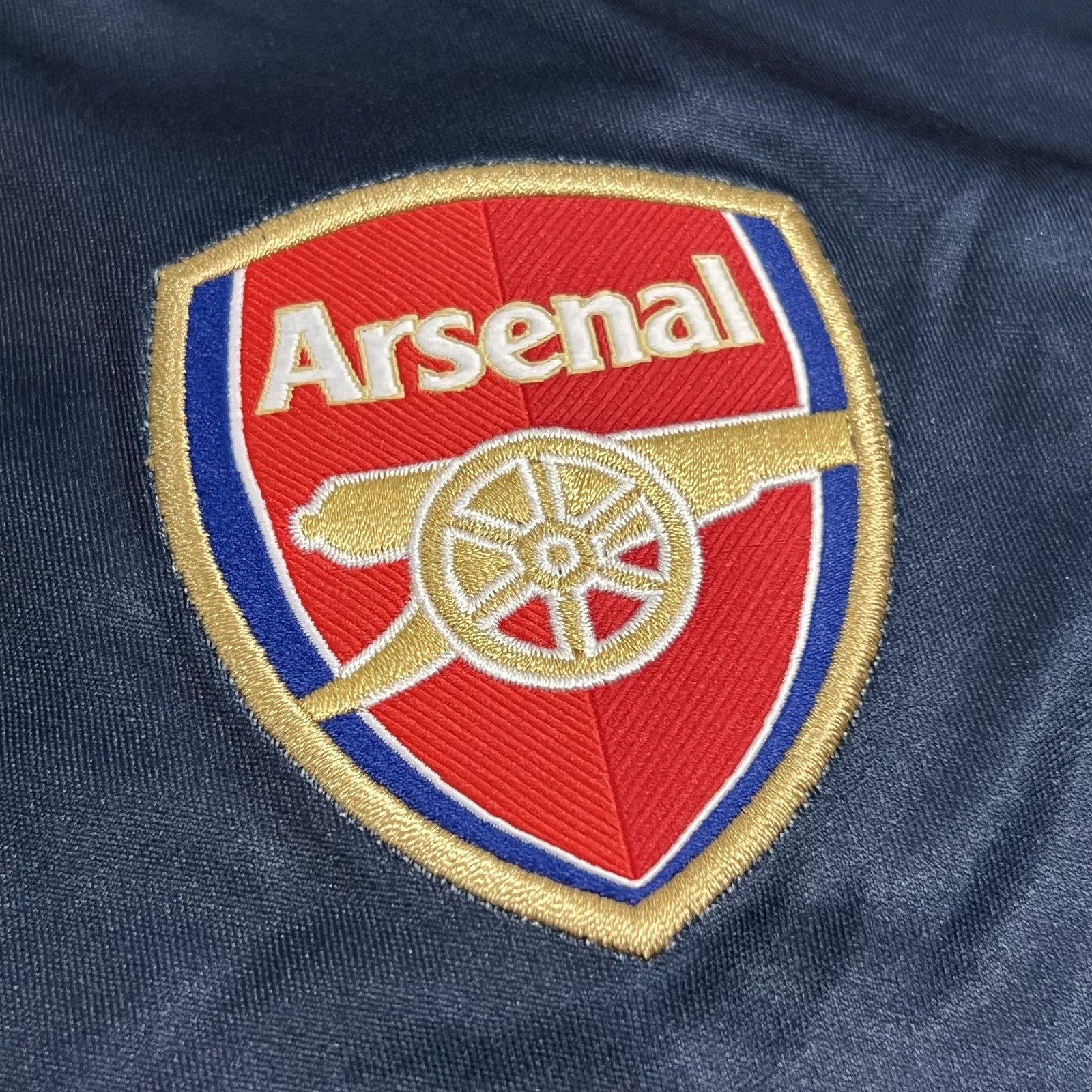 Nike Arsenal FC Men’s Small S Soccer Jersey Shirt Blue Red Dri-FIT Fly Emirates