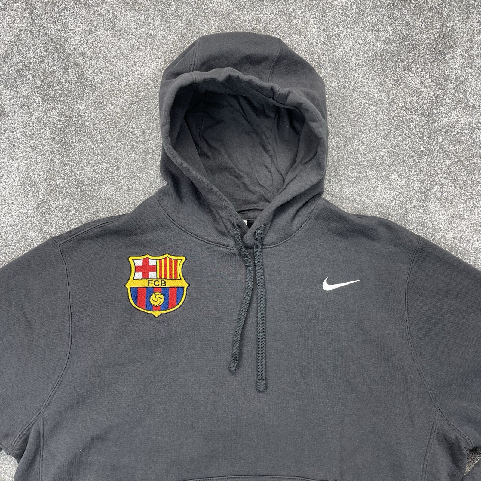 FCB Barcelona Nike Hoodie Sweatshirt Adult Size Large Barca Soccer Futbol Mens
