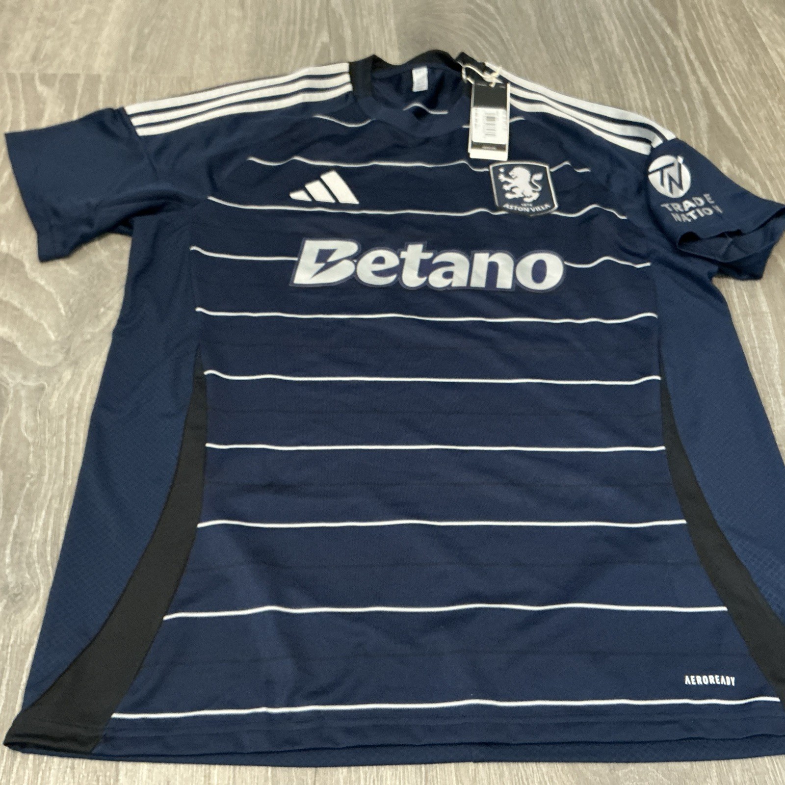 adidas Aston Villa Third Jersey Men’s Size XL Slim Fit Navy Blue NWT