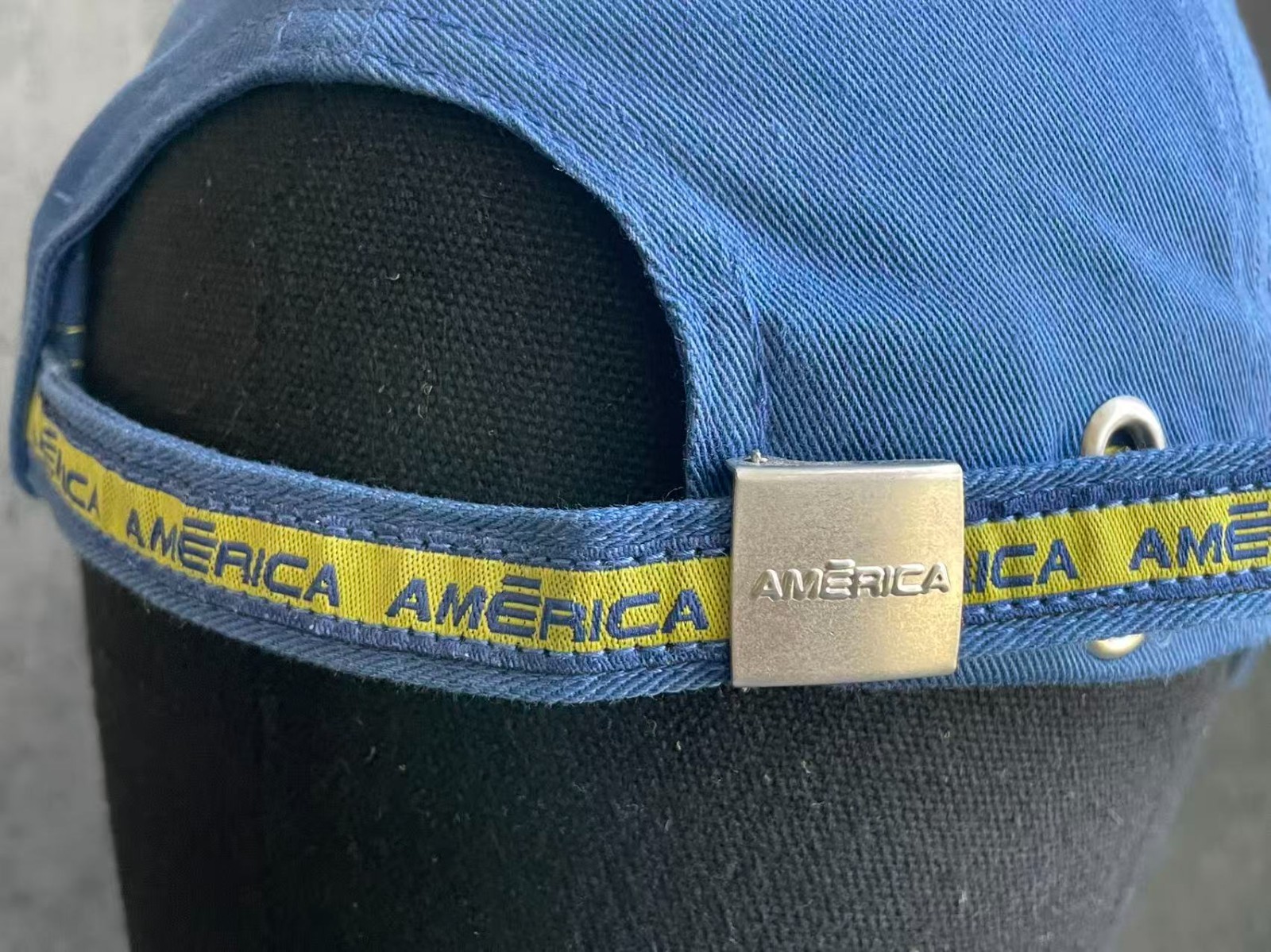Club America Hat Blue Yellow Rhinox Stripe Cap OSFA Soccer Ochoa FMF NWOT