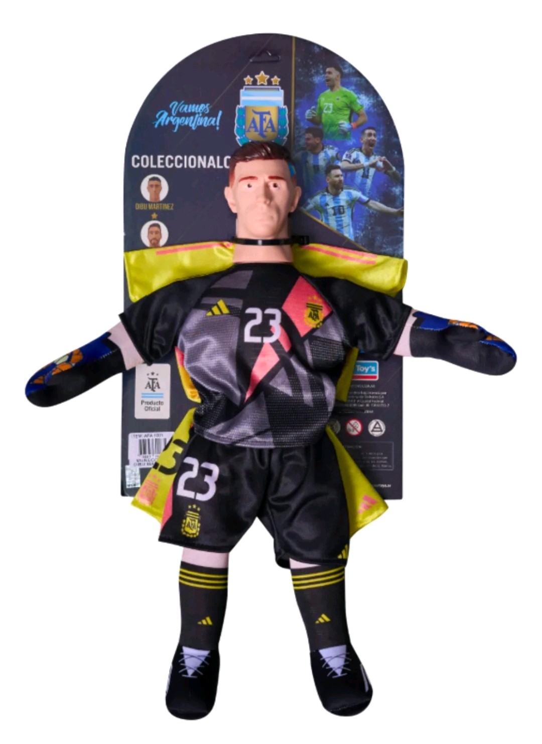 Muñeco Soft AFA. Seleccion Argentina. Emiliano Dibu Martinez. Licencia Oficial