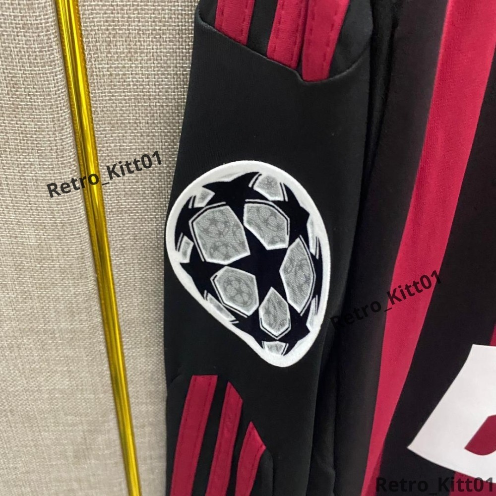 David Beckham 32 AC Milan 2009/10 UEFA Champions League Long sleeve Jersey 2XL