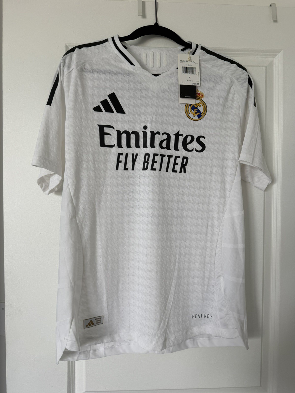 Bellingham Real Madrid 2024/2025 Home Authentic Jersey Player Version – Men’s L