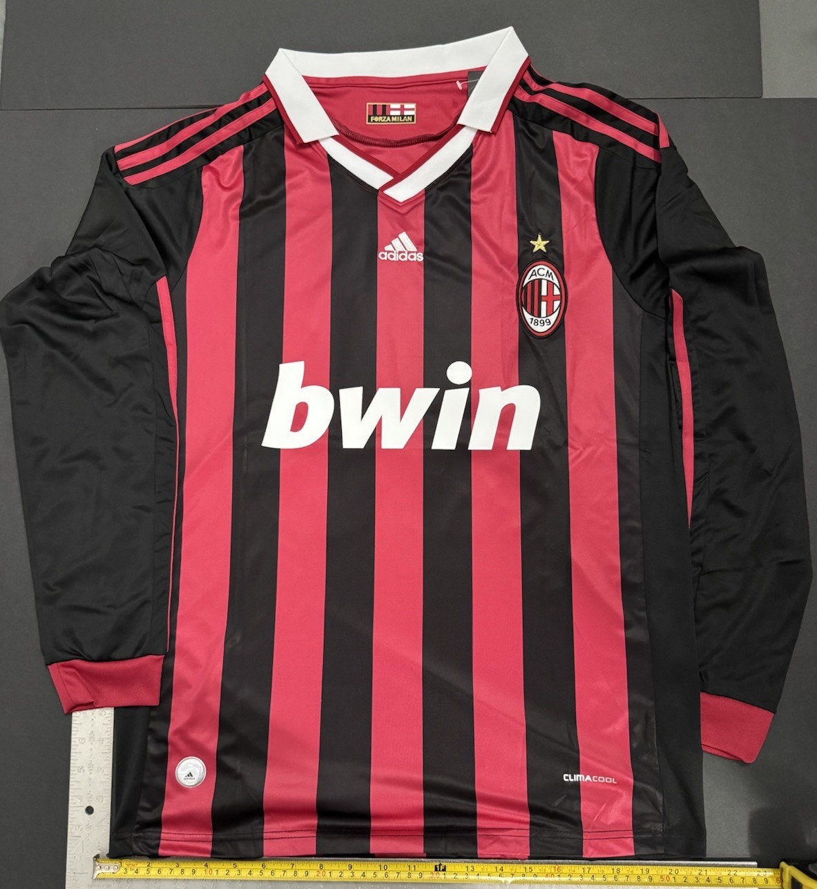 Ronaldinho #80 AC Milan 2009/10 Long Sleeve Jersey | Retro Men’s New Size Large
