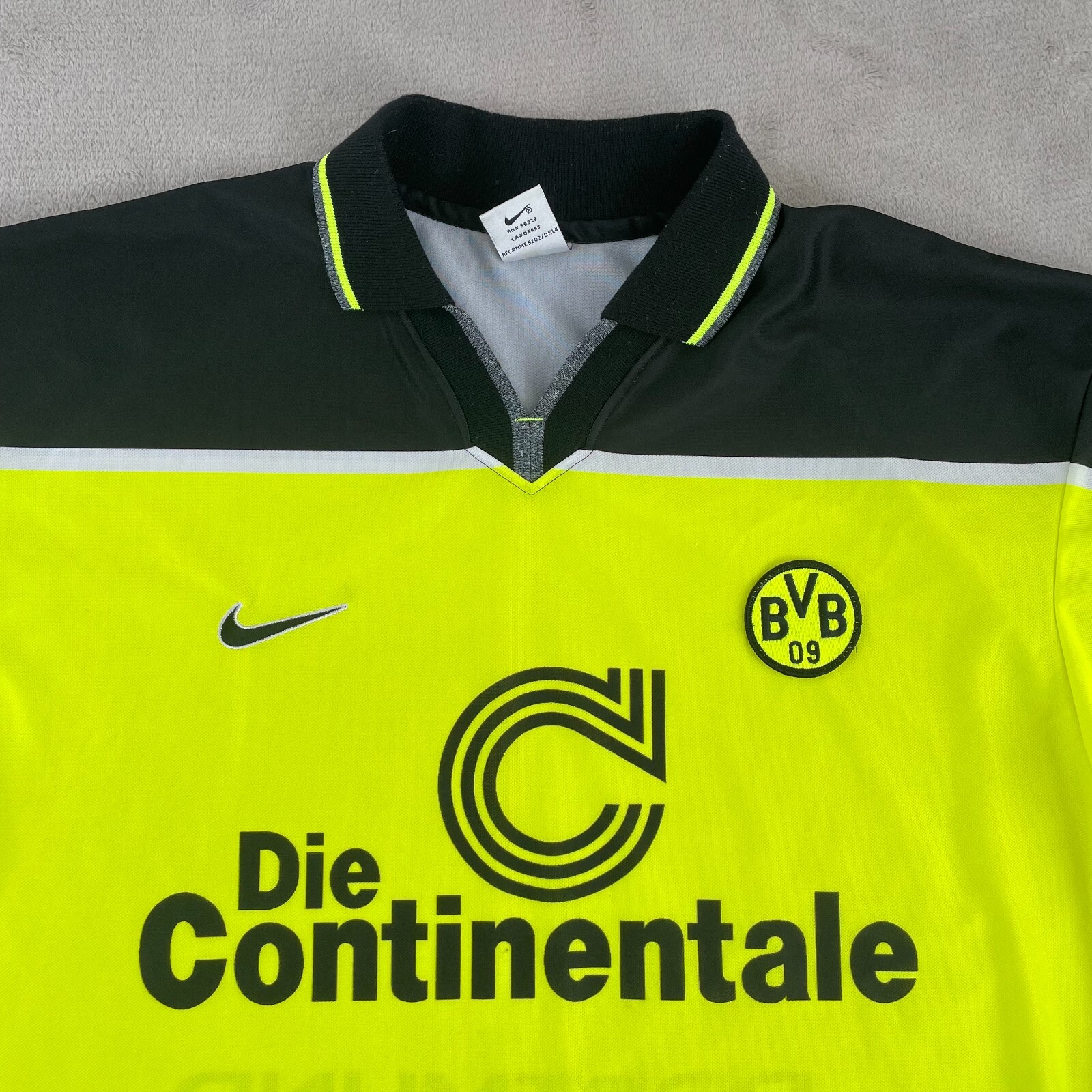 Borussia Dortmund 1997-1998 European Home Jersey Vintage Soccer 2XL Premier