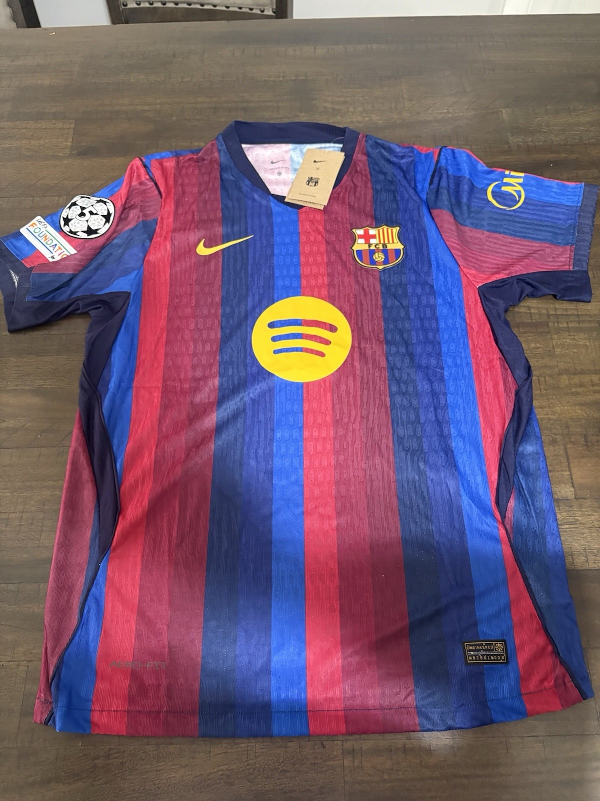 Nike FC Barcelona UEFA Champions League Soccer Jersey Player Version- Blue/Red