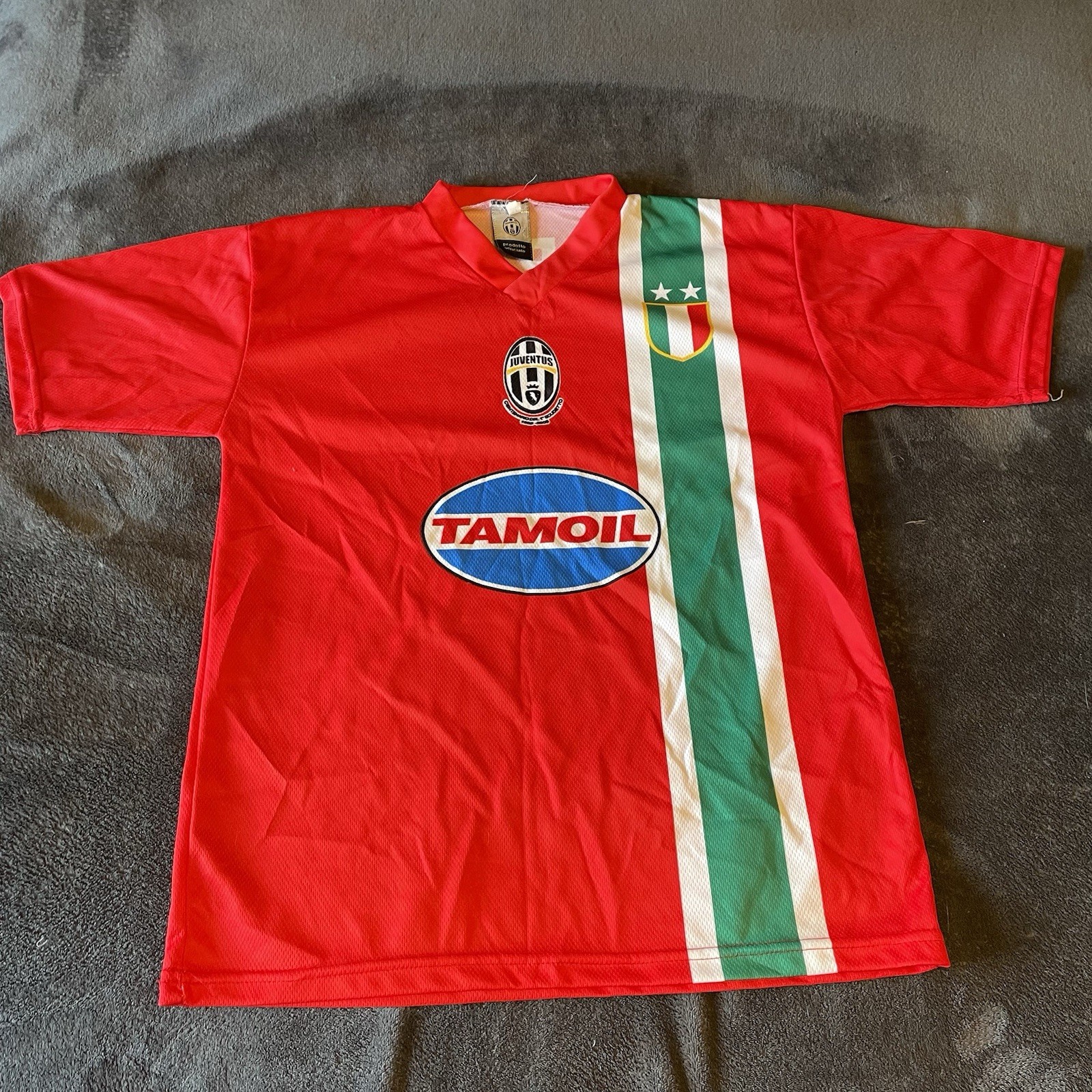 Juventus Del Piero #10 Red Away Tamoil Soccer Jersey Medium Italy EPL
