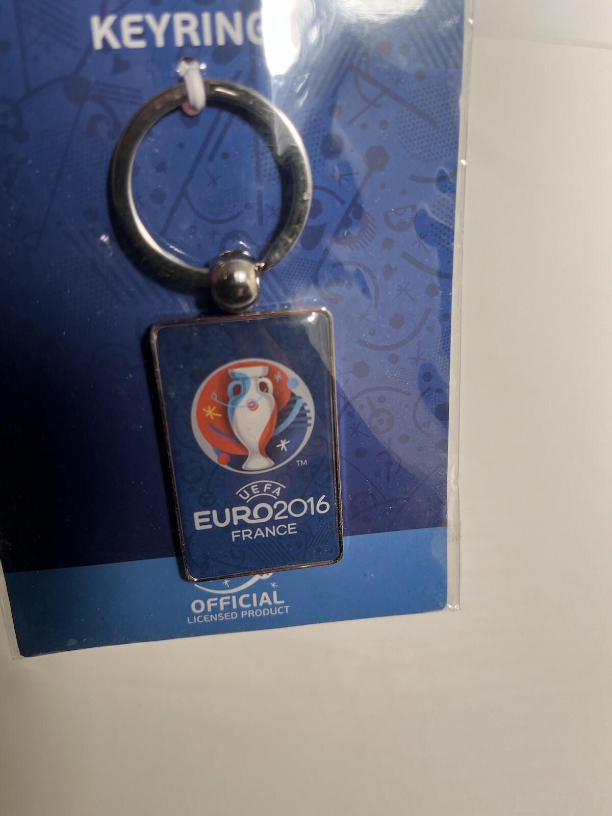 2016 UEFA Euro France Key Chain Ring European Football Soccer NIP Zipper Pull
